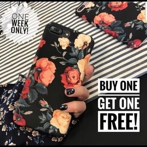 Iphone Black Floral Case